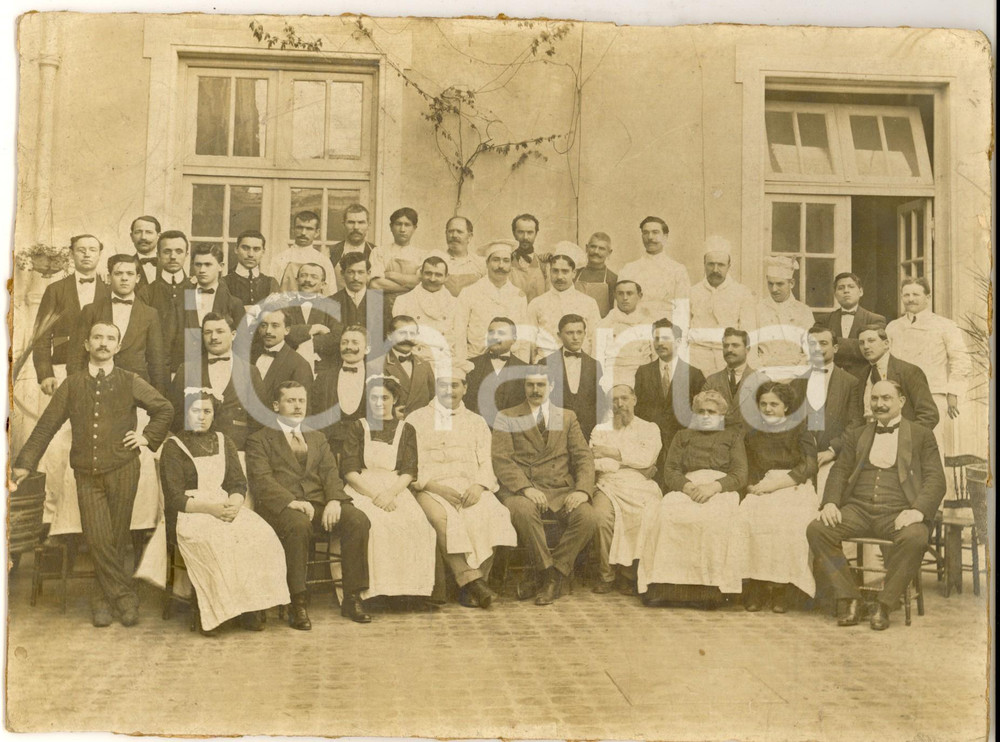 1910 ca BUENOS AIRES Proprietari e staff di un ristorante *Foto 23x17 cm