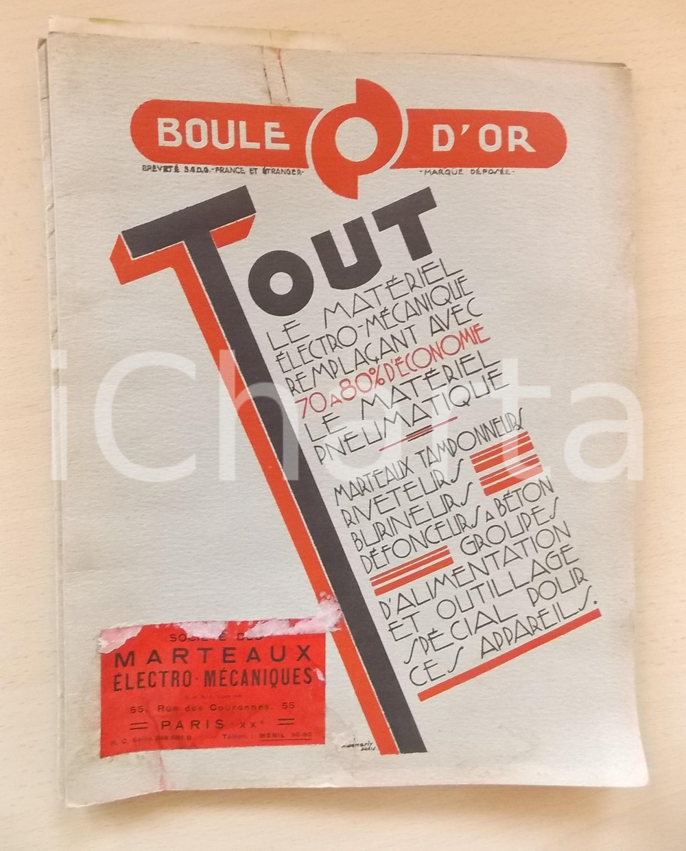 1930 ca BOULE D'OR Marteaux électriques et mécaniques - Catalogue ILLUSTRE'