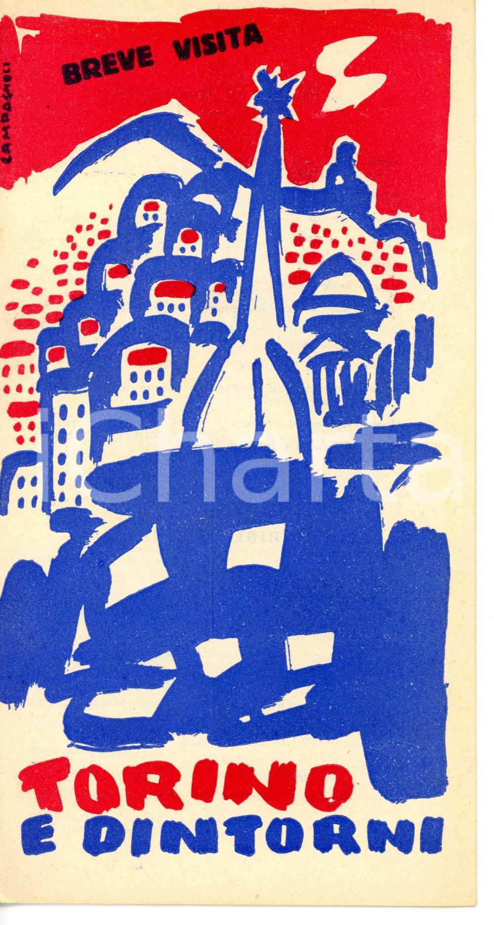 1955 ca TORINO E DINTORNI Libretto turistico ILLUSTRATO - 12x22 cm