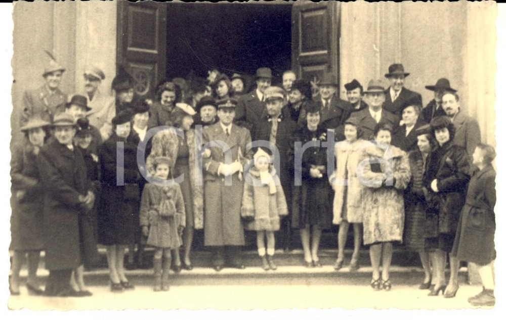 1940 ca VERONA Ritratto di Giovanni WEBER e famiglia - Foto cartolina DE BIANCHI