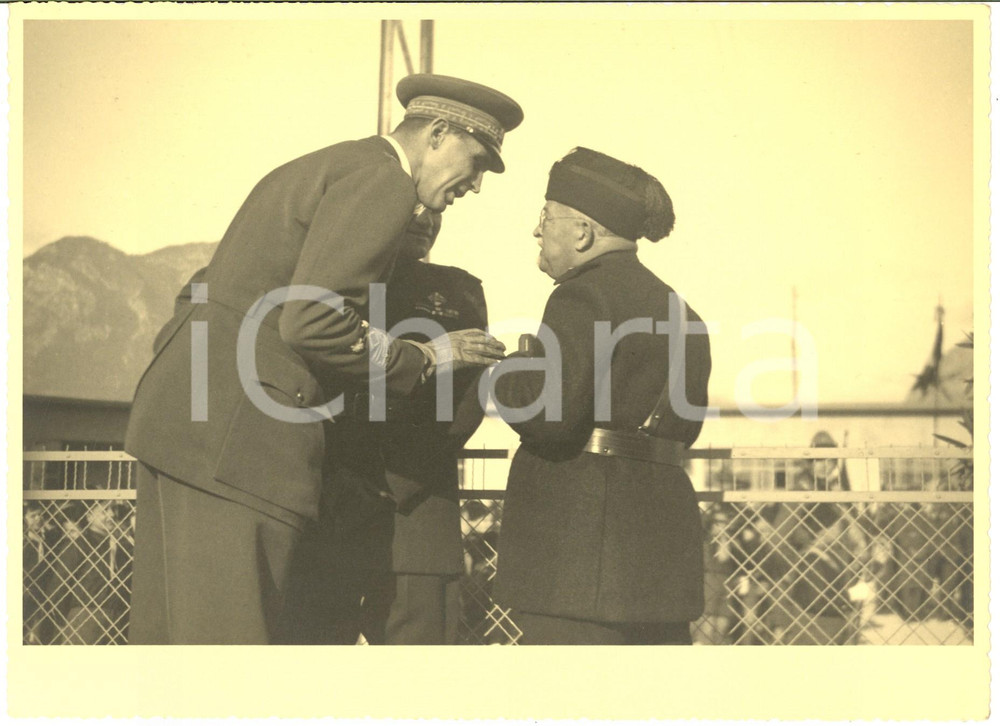 1935 ca GEMONA Duca d'Aosta con Antonio MORGANTI in divisa *Foto 24x18 cm