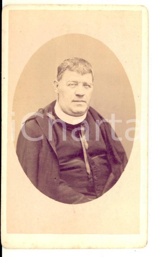 1870 ca MILANO Ritratto di sacerdote - Fotografia D. BELLAZZI CDV