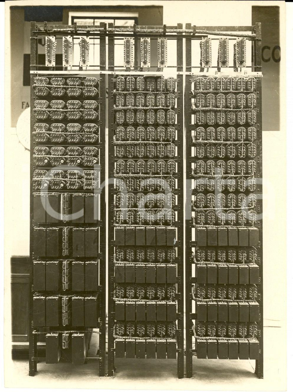1927 COMO Esposizione Voltiana - Sala con apparecchio elettrico *Foto 12x17 cm
