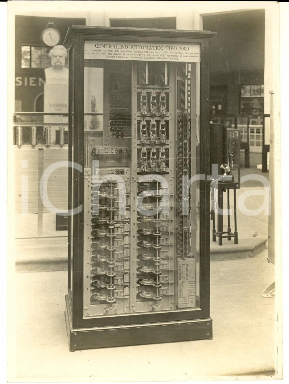 1927 COMO Esposizione Voltiana - Centralino automatico 7000 *Foto 12x17 cm