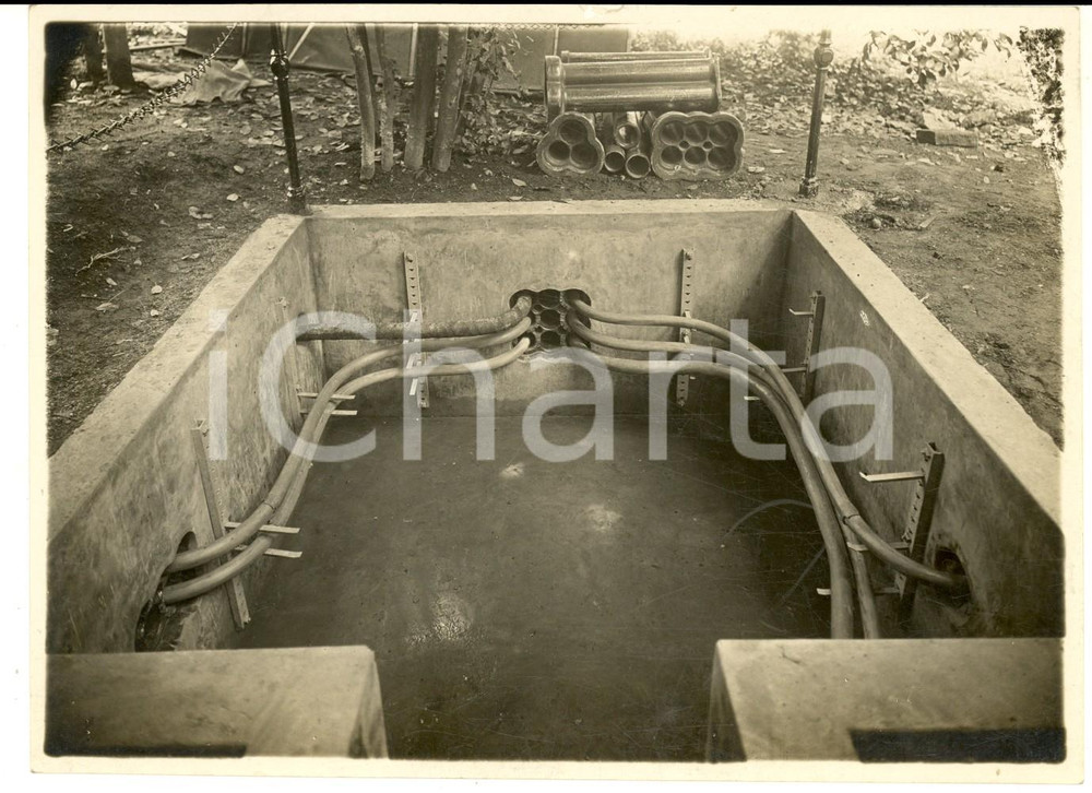 1927 COMO Esposizione Voltiana - Camera nel parco di Villa Olmo *Foto 17x12 cm 