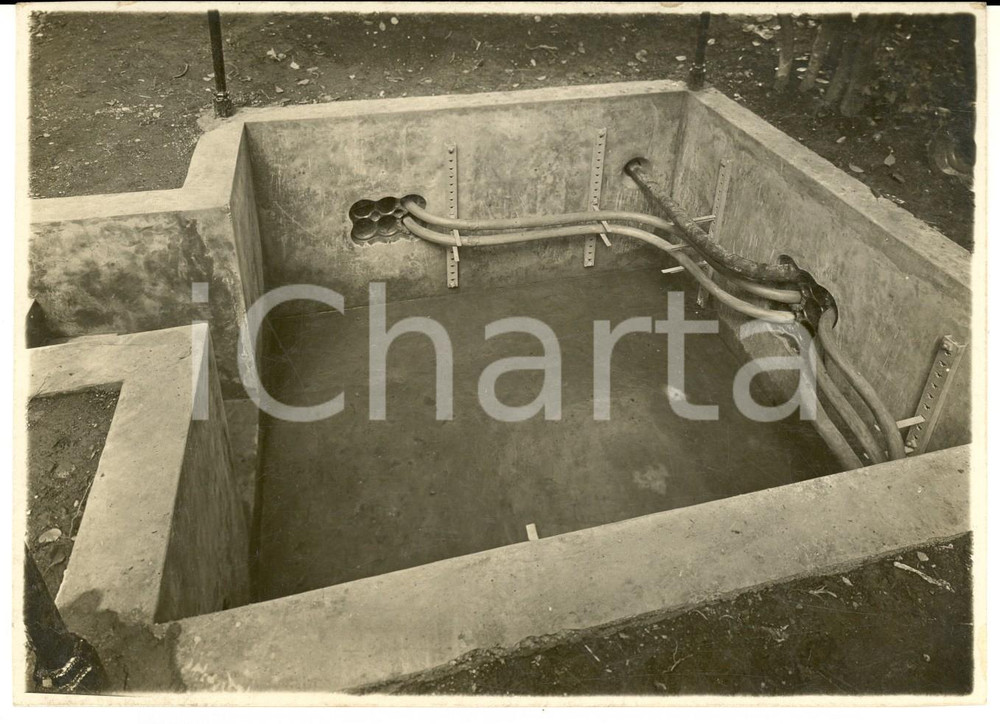 1927 COMO Esposizione Voltiana - Camera nel parco di Villa Olmo *Foto 17x12