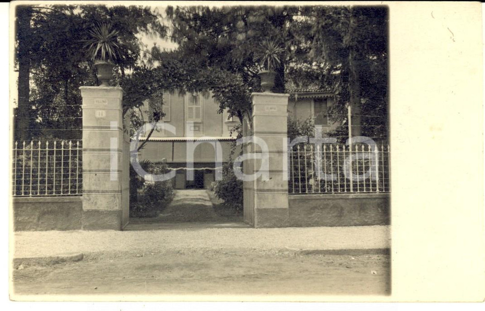 1923 LOMBARDIA (?) Villino OLIMPIA Veduta dell'ingresso - Foto cartolina VINTAGE