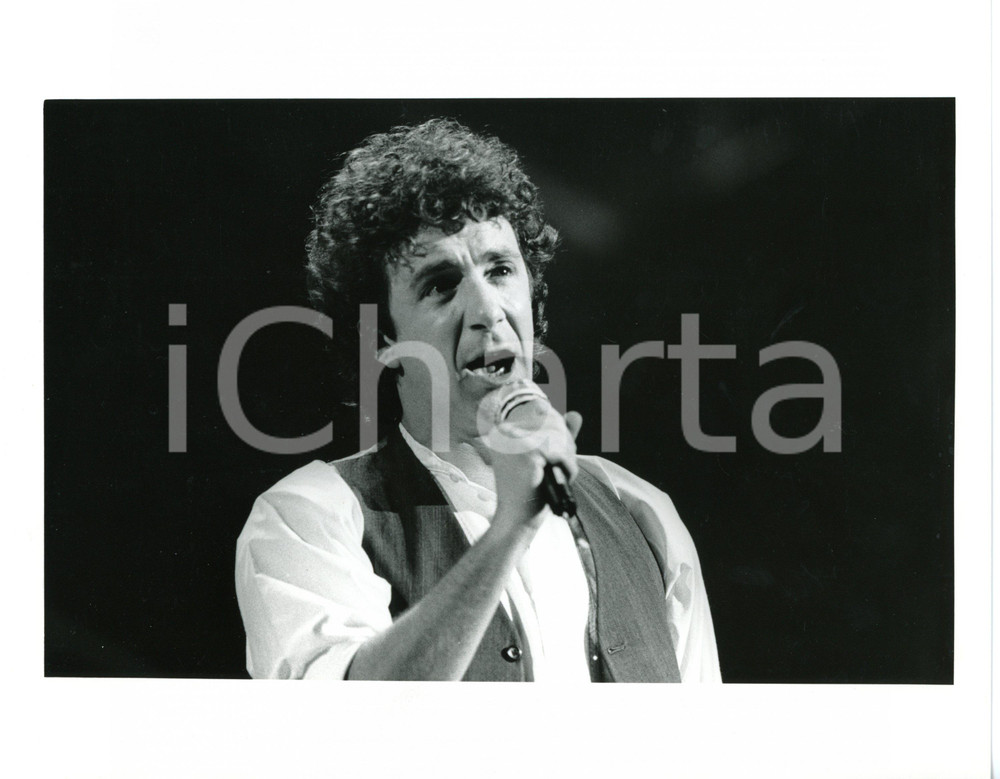 1988 FESTIVAL DI SANREMO Francesco NUTI canta "SarÃ  per te" sul palco (5) *Foto Fotografia di agenzia. CONDIZIONI: GFORMATO: 25x20 cm    originale e autentica 1