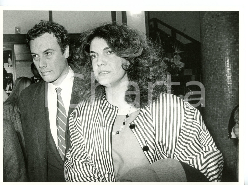 1985 ca COSTUME Ritratto giornalista Stella PENDE - Foto VINTAGE 24x18 cm