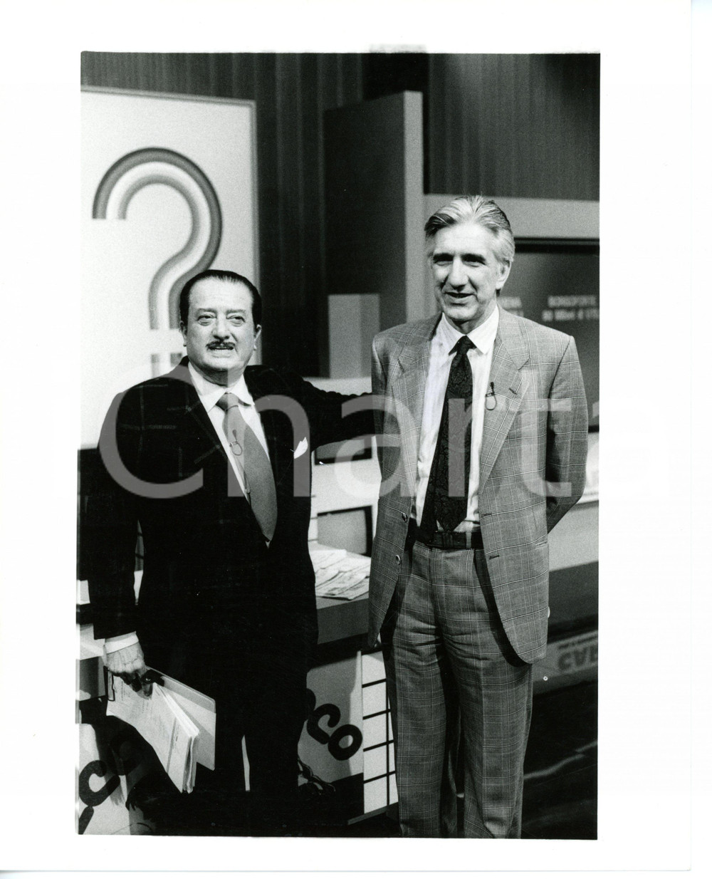 1987 RAI - ECONOGIOCO Sandro PATERNOSTRO con Gianni LOCATELLI *Foto 20x25 cm