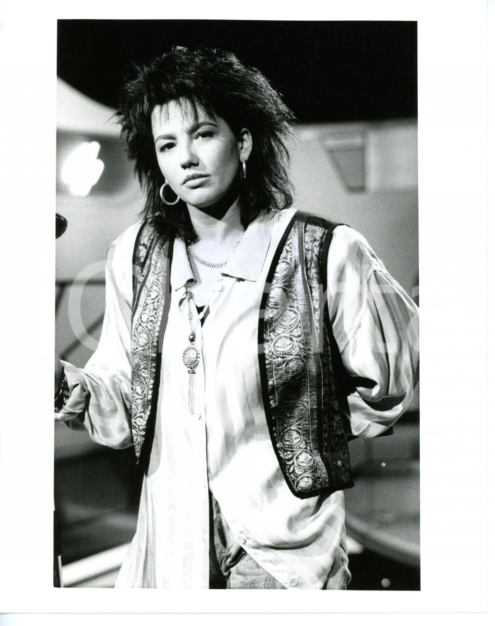 1985 ca COSTUME Ritratto della cantante Donatella MILANI *Foto 20x25 cm