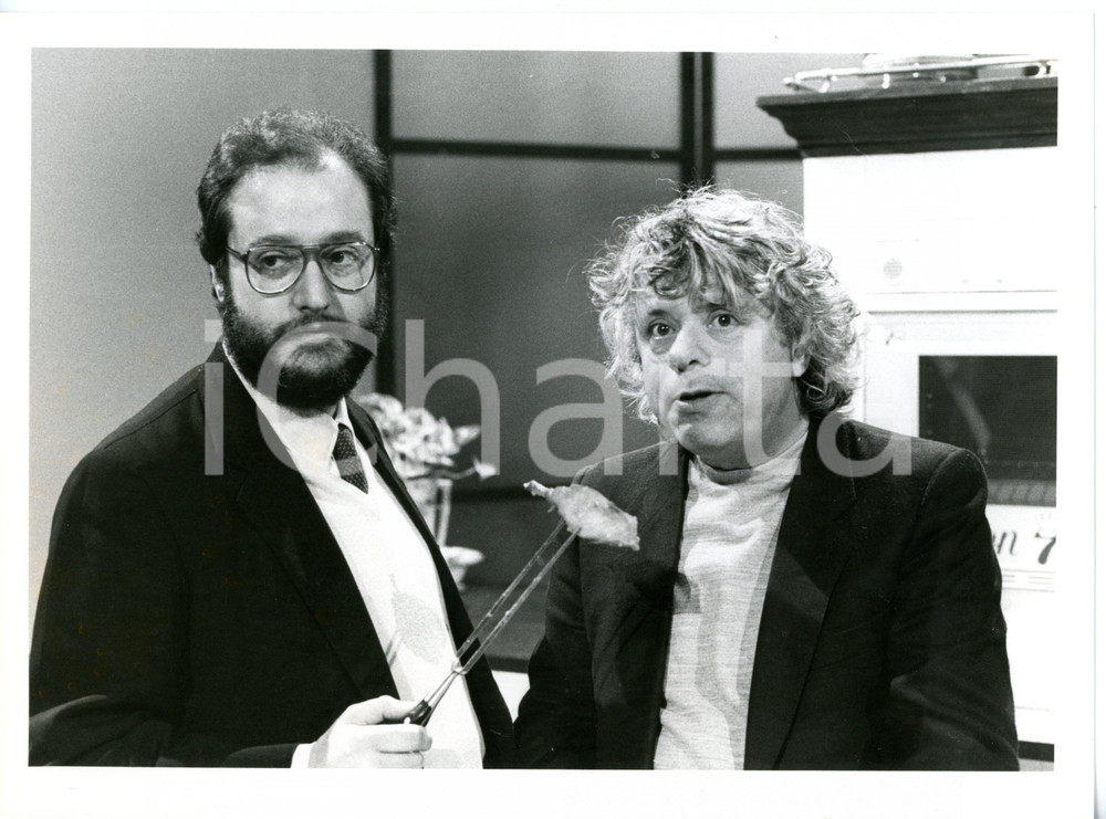 1985 ca CANALE 5 - TUTTINFAMIGLIA Lino TOFFOLO con Edoardo RASPELLI *Foto 24x18