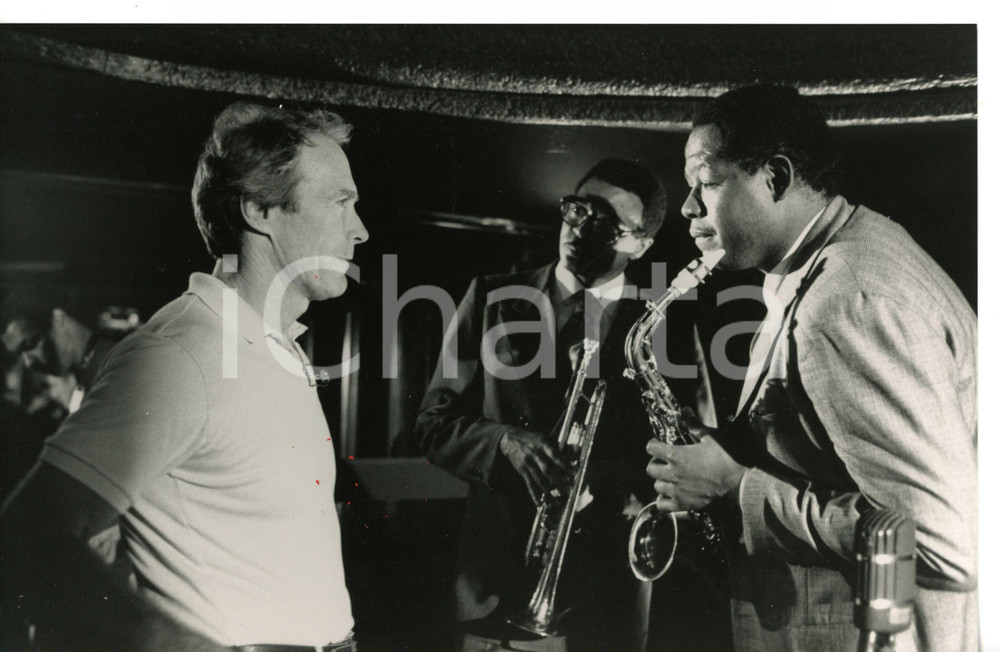 1987 CINEMA "Bird" - Forest WHITAKER e Clint EASTWOOD sul set del film *Foto