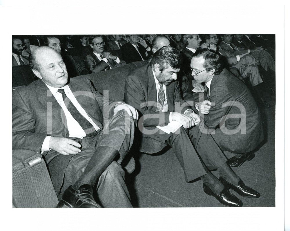 1985 ca ROMA Renato RUGGIERO - Giovanni GORIA - Tiziano GARBO *Foto 25x20 cm
