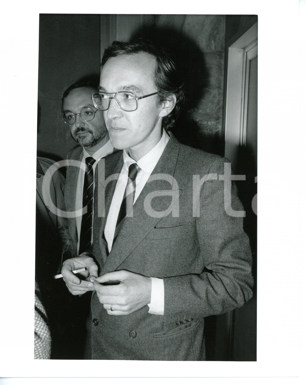 1985 ca POLITICA - DC Ritratto di Tiziano GARBO Foto VINTAGE 20x25 cm Fotografia di agenzia. CONDIZIONI: GDIMENSIONI: 20x25 cm   originale e autentica 1