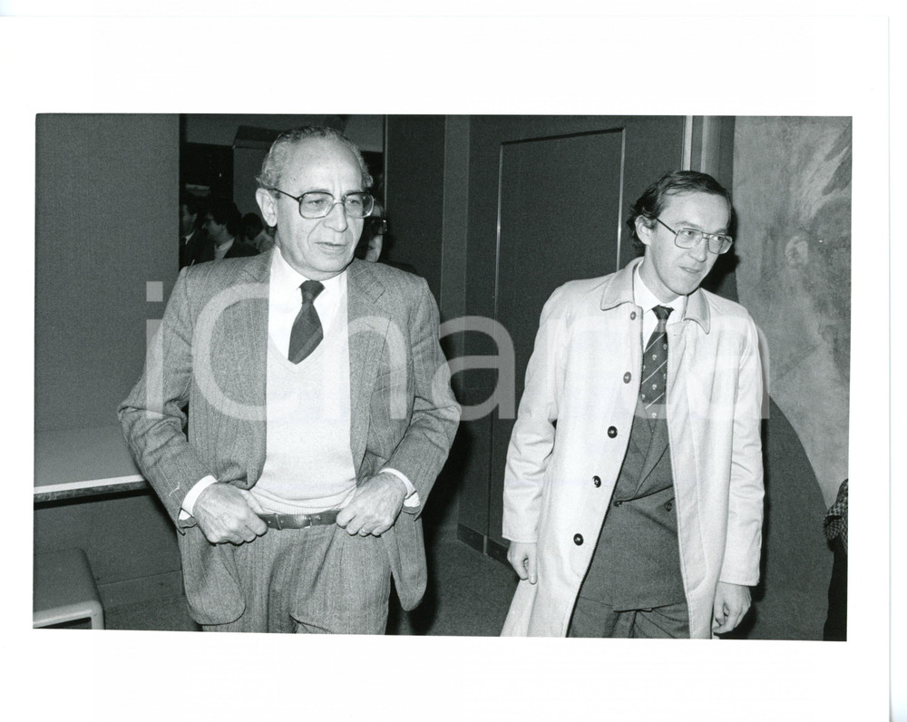 1985 ca POLITICA - DC Virginio ROGNONI con Tiziano GARBO *Foto 25x20 cm