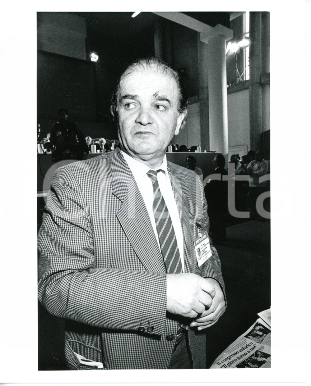 1987 RIMINI 44° Congresso PSI - Ritratto di Silvano SIGNORI *Foto 20x25 cm