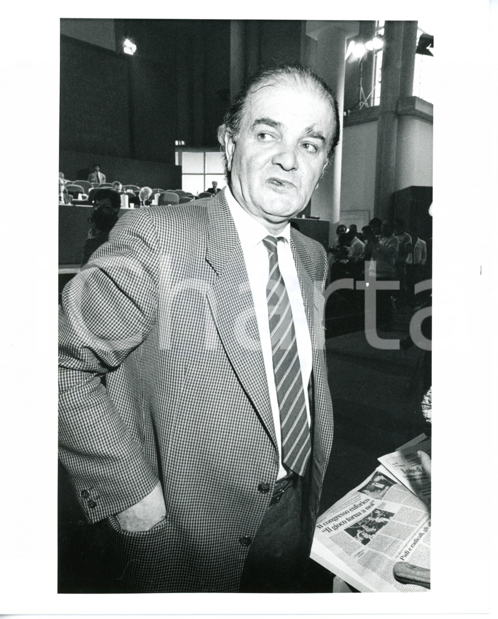 1987 RIMINI 44° Congresso PSI - Ritratto di Silvano SIGNORI - Foto 20x25 cm