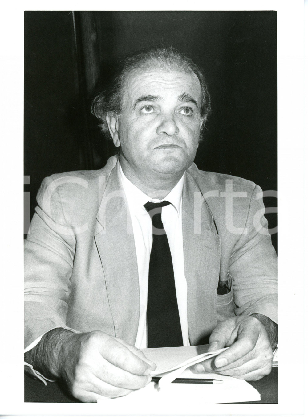 1987 RIMINI 44° Congresso PSI - Ritratto di Silvano SIGNORI *Fotografia 18x24 cm
