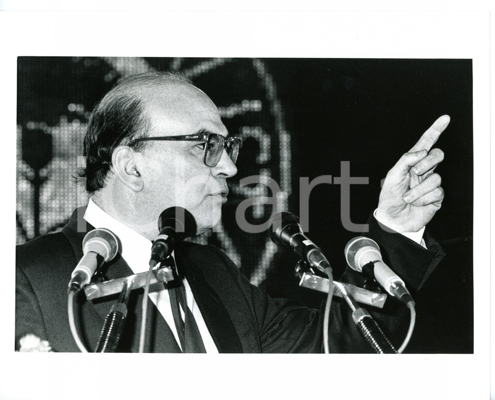 1987 RIMINI 44° Congresso PSI - Ritratto di Bettino CRAXI (1) *Foto 25x20 cm