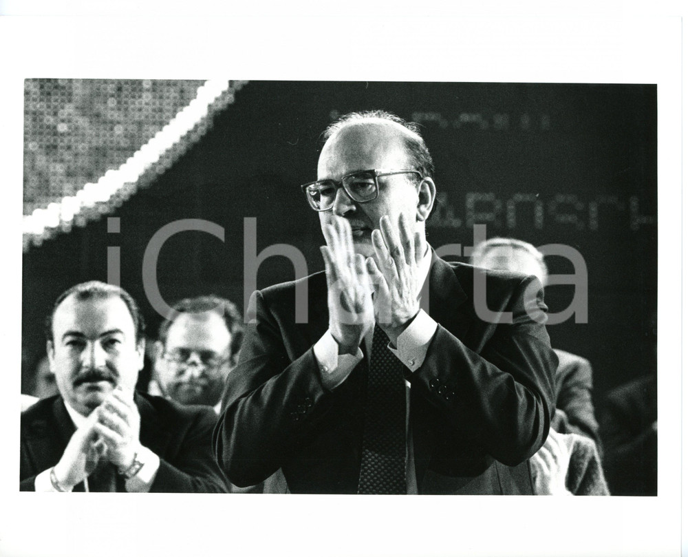 1987 RIMINI 44° Congresso PSI - Ritratto di Bettino CRAXI (3) *Foto 25x20 cm