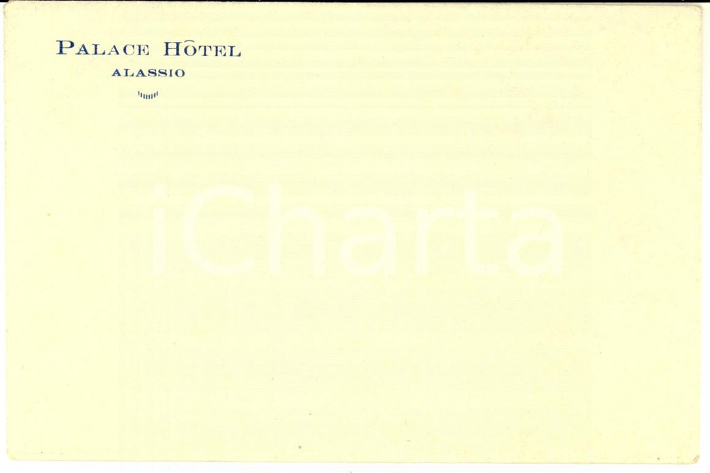 1920 ca ALASSIO - Palace Hotel - Busta intestata VINTAGE