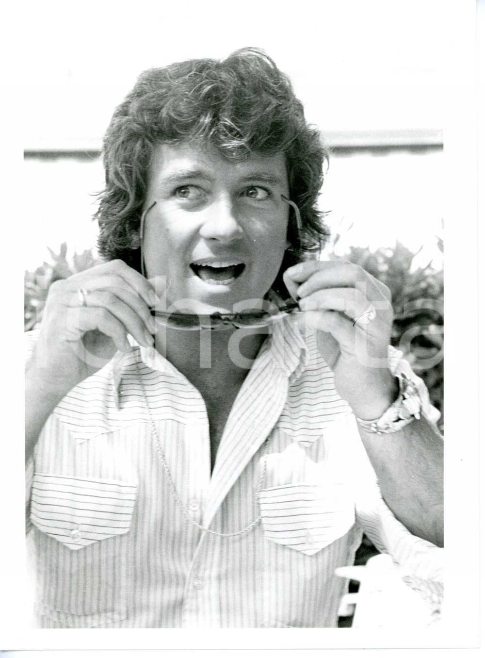 1985 ca COSTUME Ritratto dell'attore Patrick DUFFY *Foto CURIOSA 18x24 cm