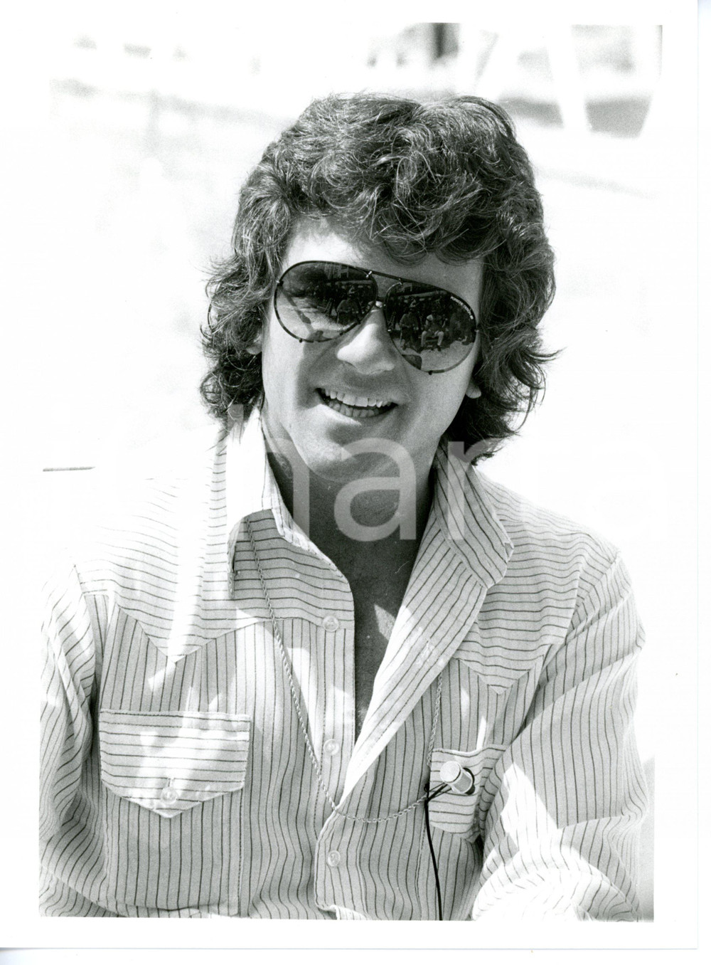 1985 ca COSTUME Ritratto dell'attore Patrick DUFFY *Foto VINTAGE 18x24 cm