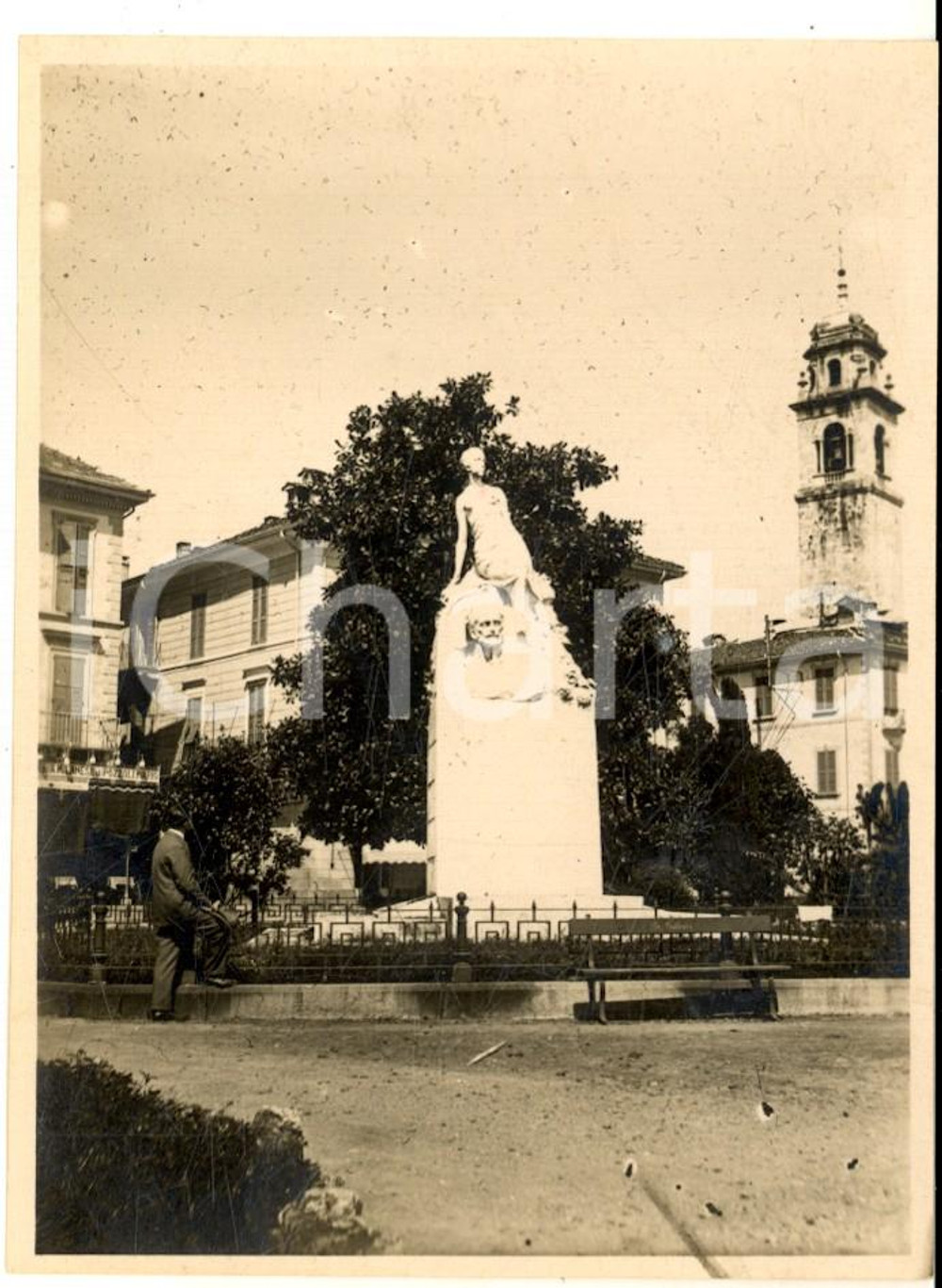 1926 VERBANIA PALLANZA Piazza Garibaldi con il monumento a Carlo Cadorna - Foto
