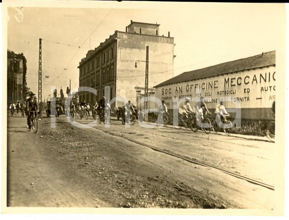 1926 CICLISMO MILANO-MIRADOLO TERME Partenza gara amatoriale - Foto 12x9 cm