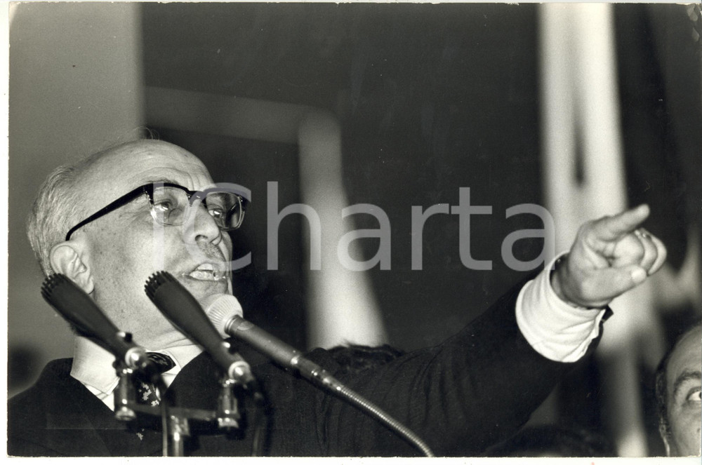 1975 ca POLITICA - DC Ritratto di Amintore FANFANI *Foto 30x20 cm