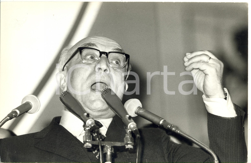 1975 ca POLITICA - DC Ritratto di Amintore FANFANI (1) *Foto 30x20 cm