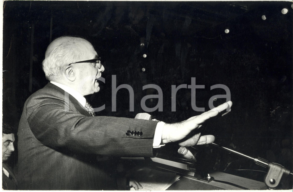 1975 ca POLITICA - DC Ritratto di Amintore FANFANI (2) *Foto 30x20 cm