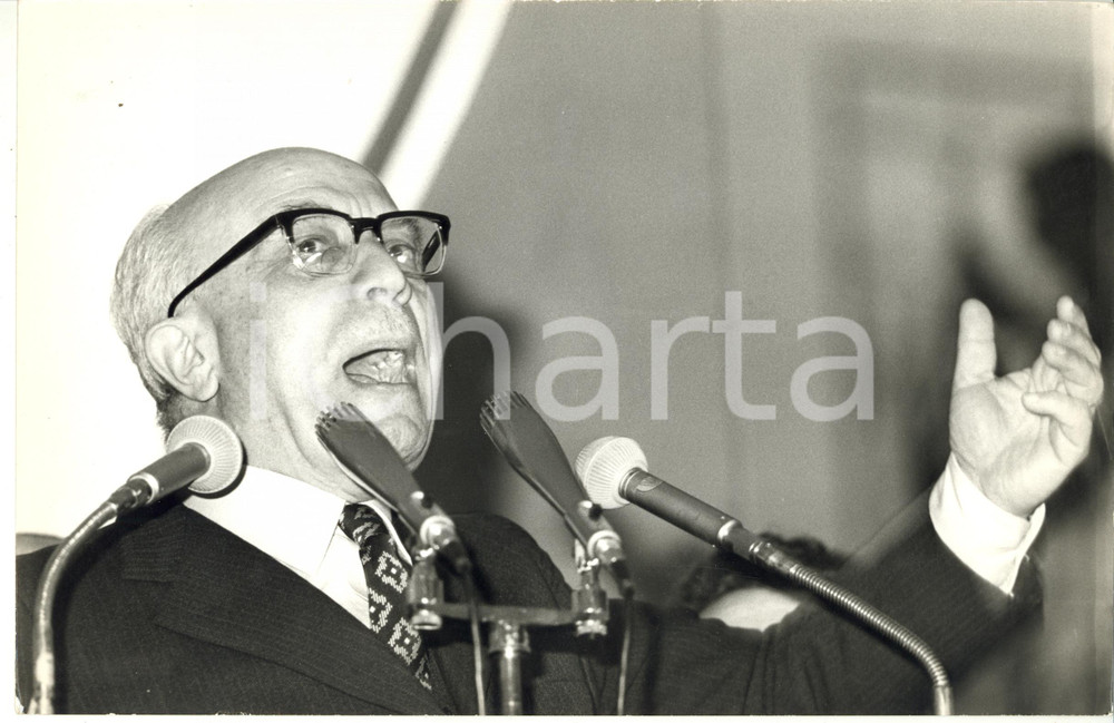 1975 ca POLITICA - DC Ritratto di Amintore FANFANI (3) *Foto 30x20 cm