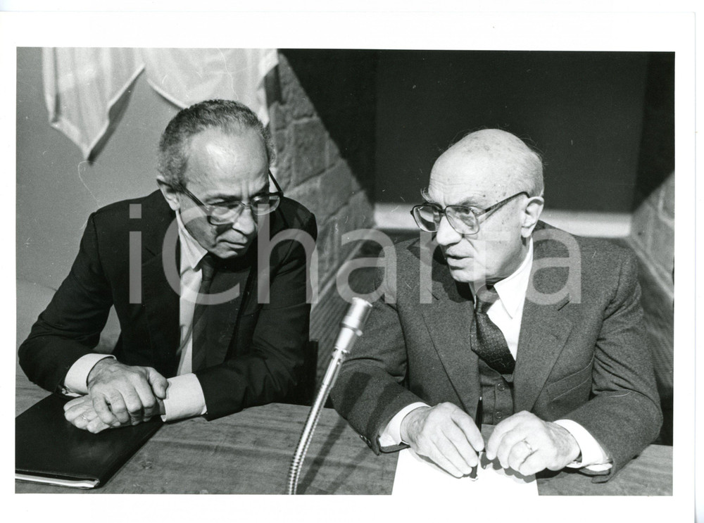 1984 MILANO 8^ Festa dell'Amicizia - Amintore FANFANI con Virginio ROGNONI *Foto