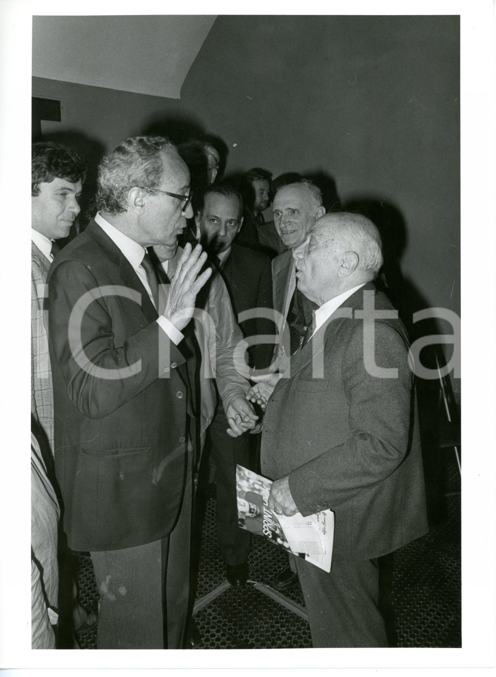 1984 MILANO 8^ Festa dell'Amicizia - Amintore FANFANI con Virginio ROGNONI