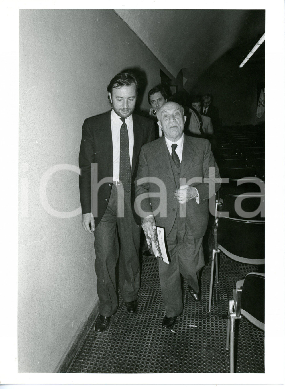 1984 MILANO 8^ Festa dell'Amicizia - Amintore FANFANI con il figlio Giorgio
