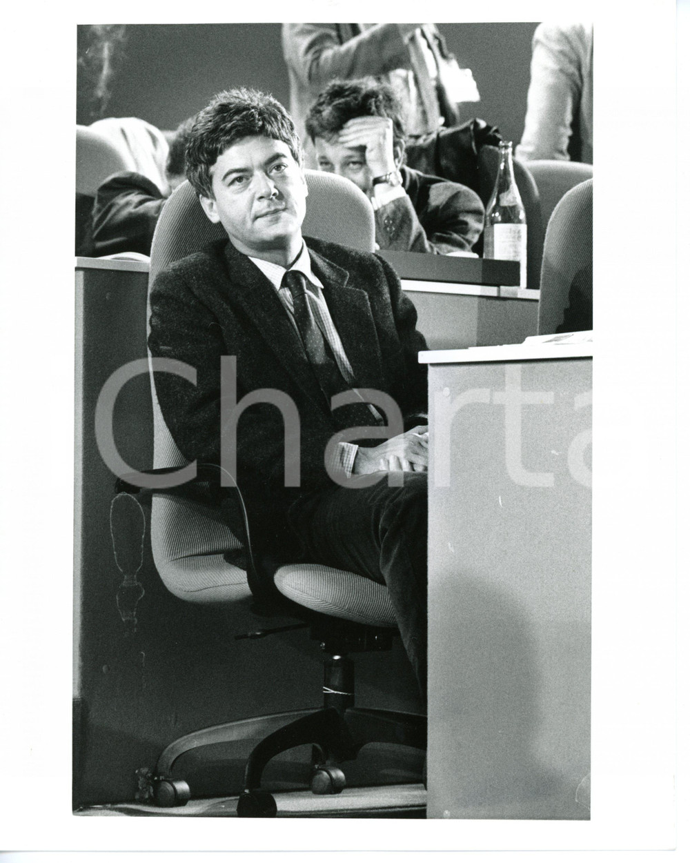1987 RIMINI 44° Congresso PSI - Claudio MARTELLI seduto in platea *Foto 20x25 cm
