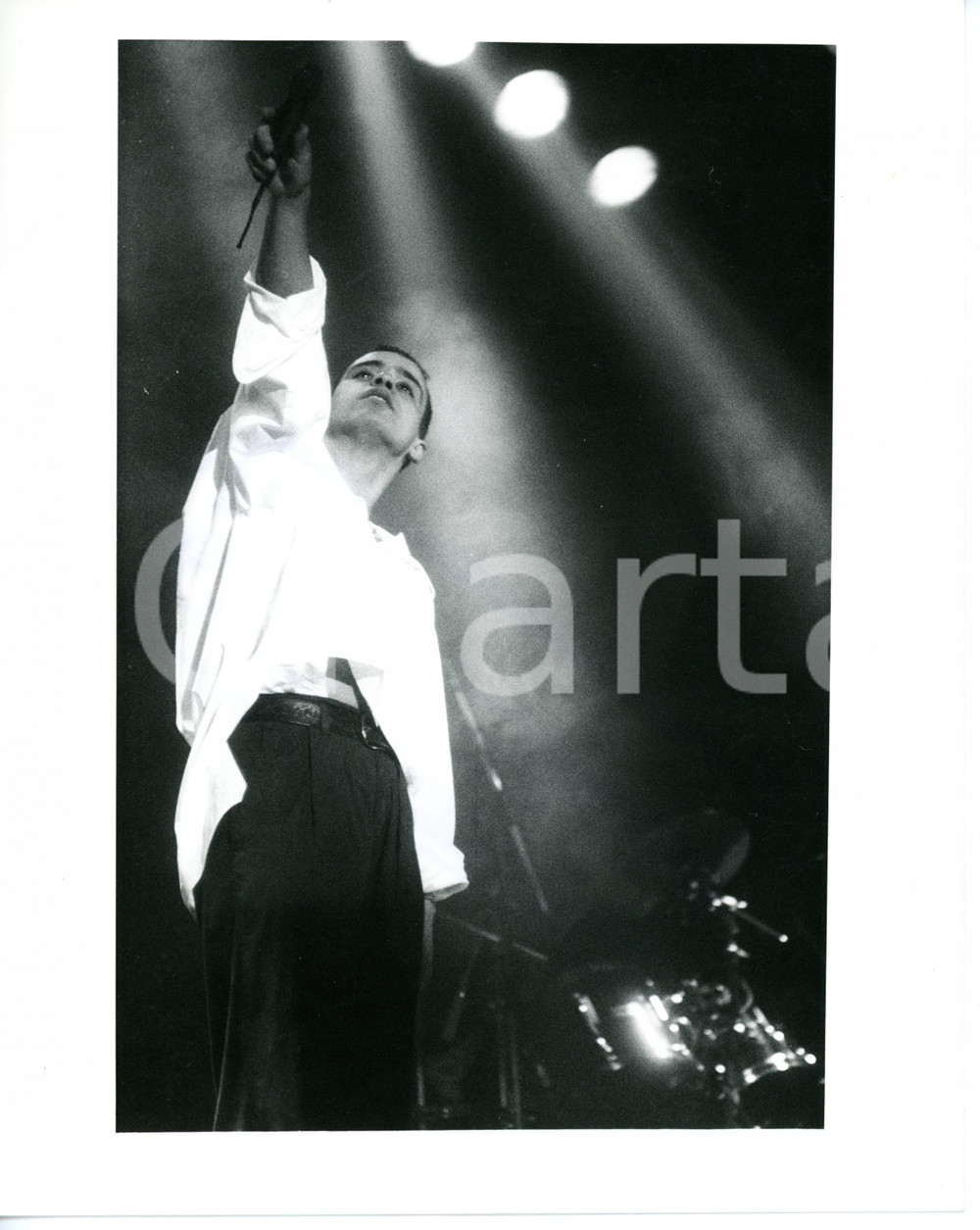 1985 ca MUSICA Eros RAMAZZOTTI in concerto *Foto VINTAGE 20x25 cm