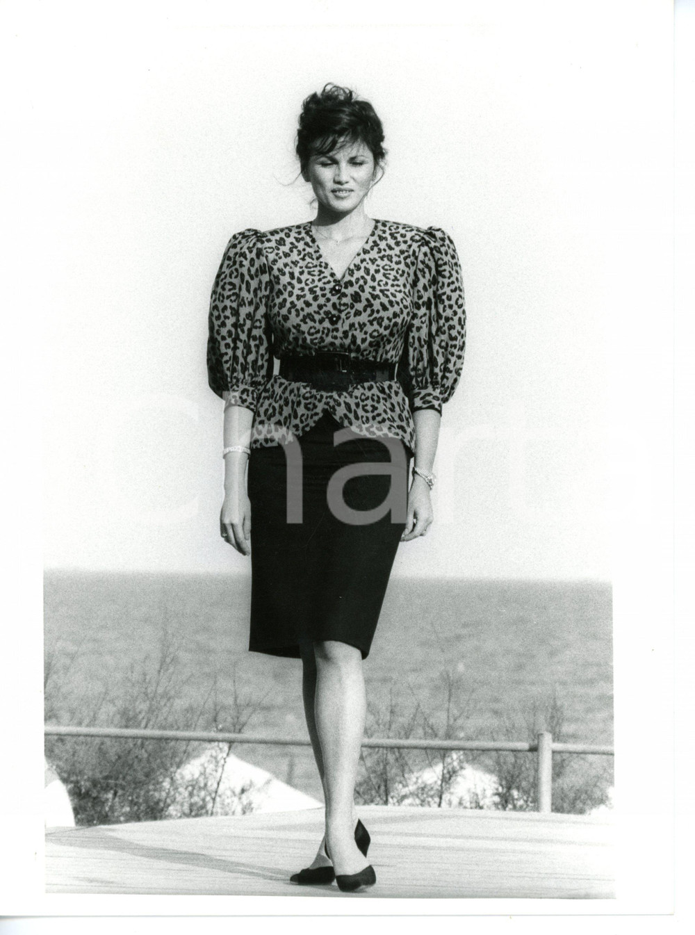 1985 ca COSTUME ITALIA Ritratto di Serena GRANDI (2) *Foto VINTAGE 24x18 cm