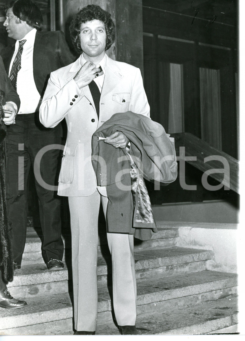 1980 ca MUSICA Ritratto del cantante Tom JONES *Foto VINTAGE 18x24 cm