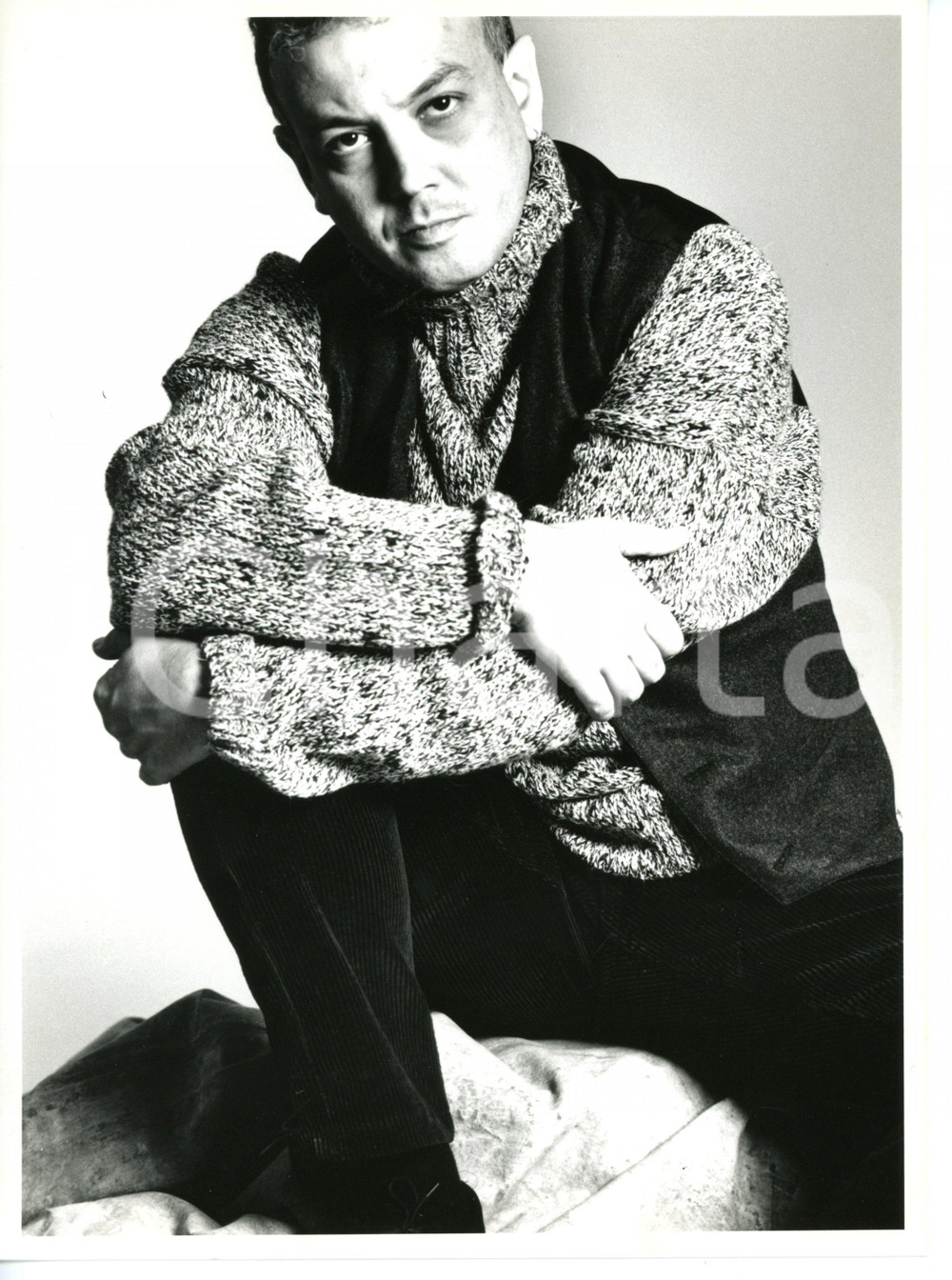1985 ca COSTUME ITALIA Ritratto di Enrico RUGGERI *Foto VINTAGE 18x24 cm