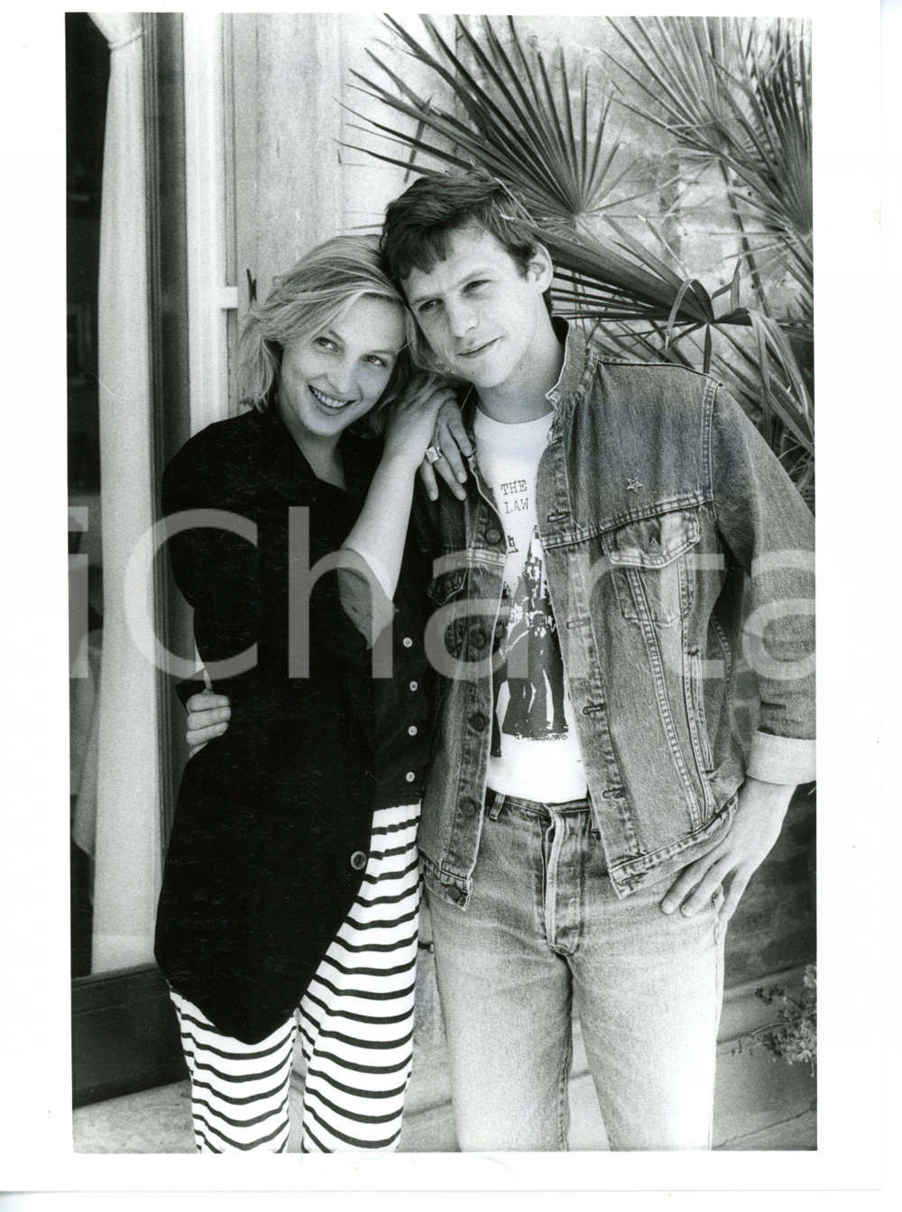 1986 FESTIVAL DEL CINEMA DI CANNES Ann-Gisel GLASS con Lucas BELVAUX *Foto 18x24
