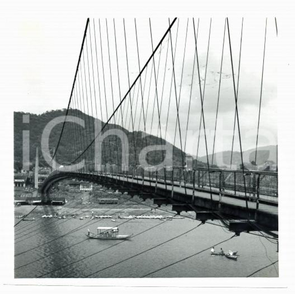 1968 BITAN - TAIWAN Suspension bridge on the XINDIAN RIVER *Photo 12x12 cm