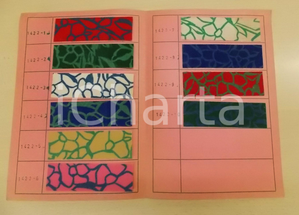 1960 ca LIERNA Ditta FLOCKCART - Campionario carte vellutate SERIFLOCK