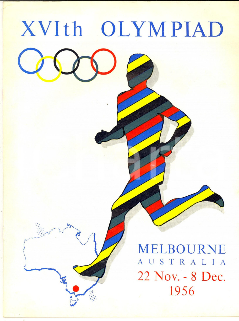 1956 MELBOURNE (AUSTRALIA) XVIth Olympiad - Illustrated vintage brochure 16 pp.