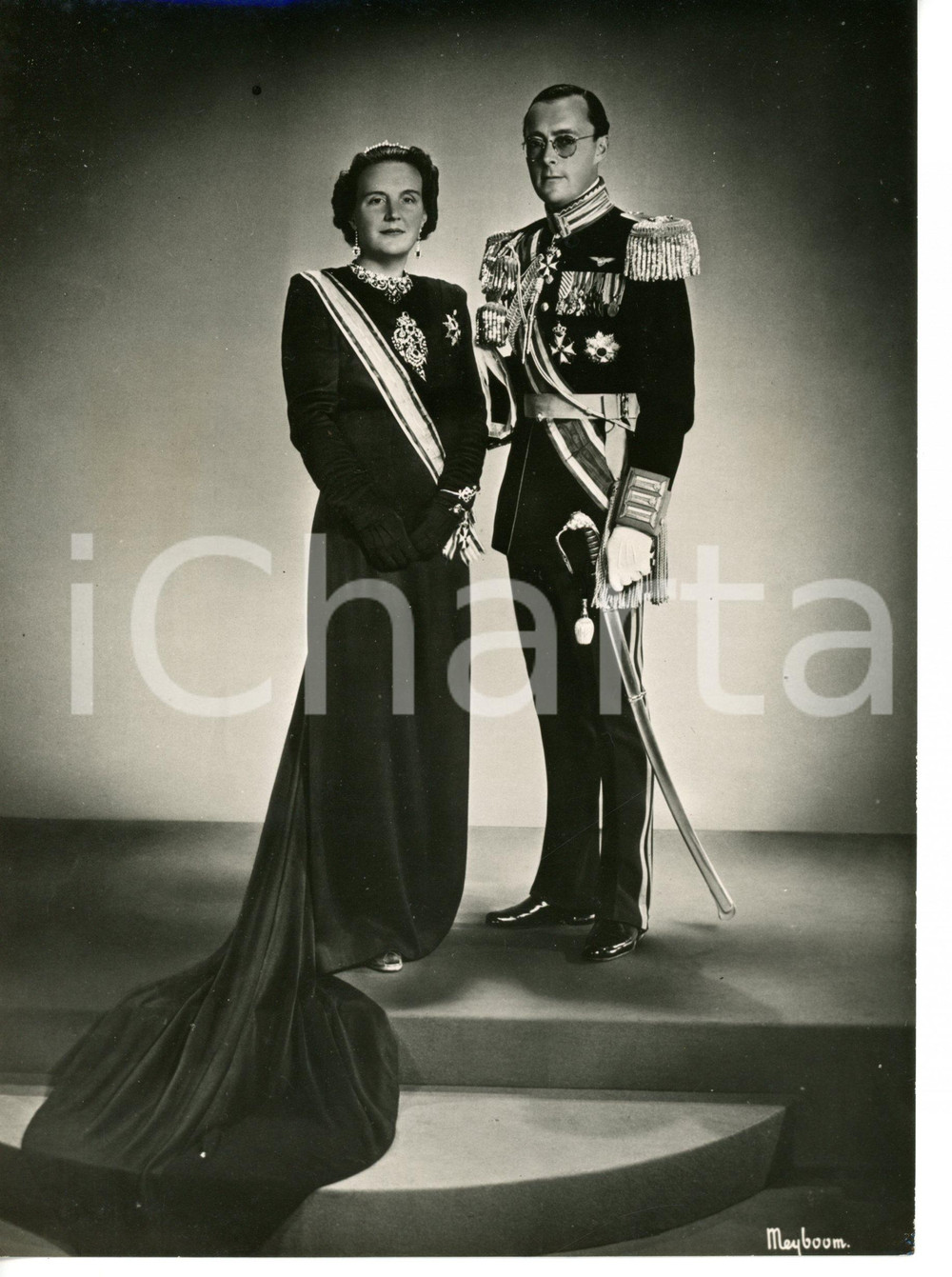 1945 ca LONDON Portrait of Queen Juliana and Prince Bernhard of the NETHERLANDS 