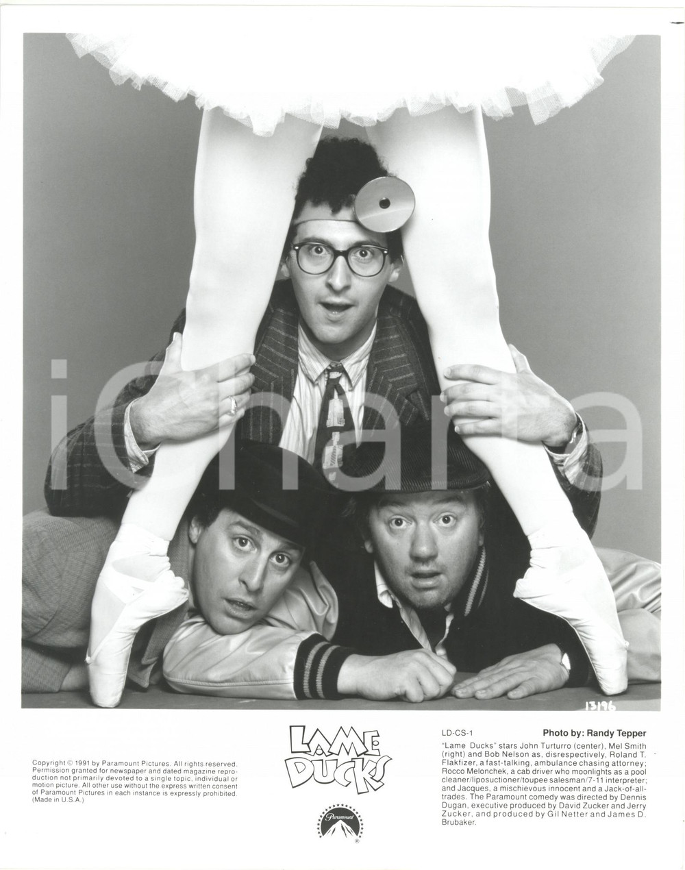 1991 CINEMA "Brain Donors" Bob NELSON John TURTURRO Mel SMITH *Foto 20x25 cm