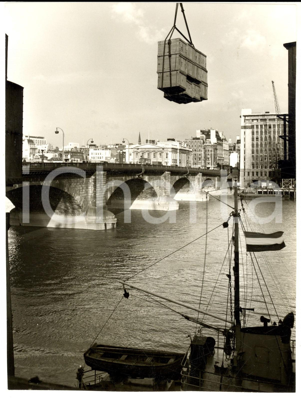 1965 LONDON BRIDGE Renovation work - General view *Foto 15x20 cm