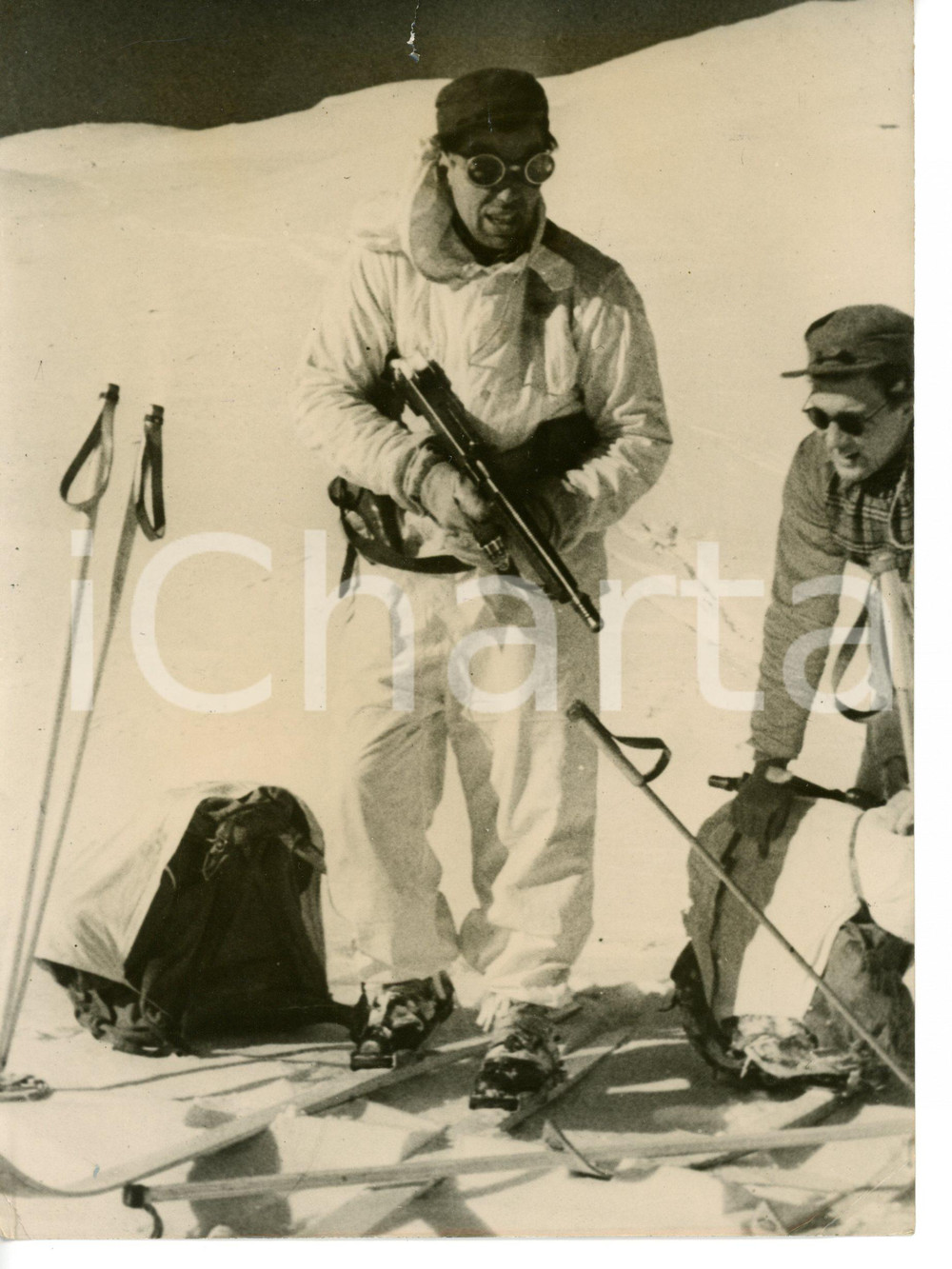 1949 CINEMA "The Fight for Heavy Water" - Knut HAUKELID sul set del film *Foto